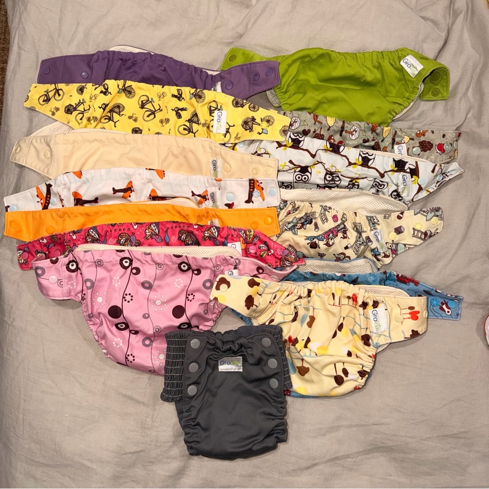 Cloth Baby Diaper Covers, Soakers, Boosters, and Wet Dry Bags GroVia and Others
